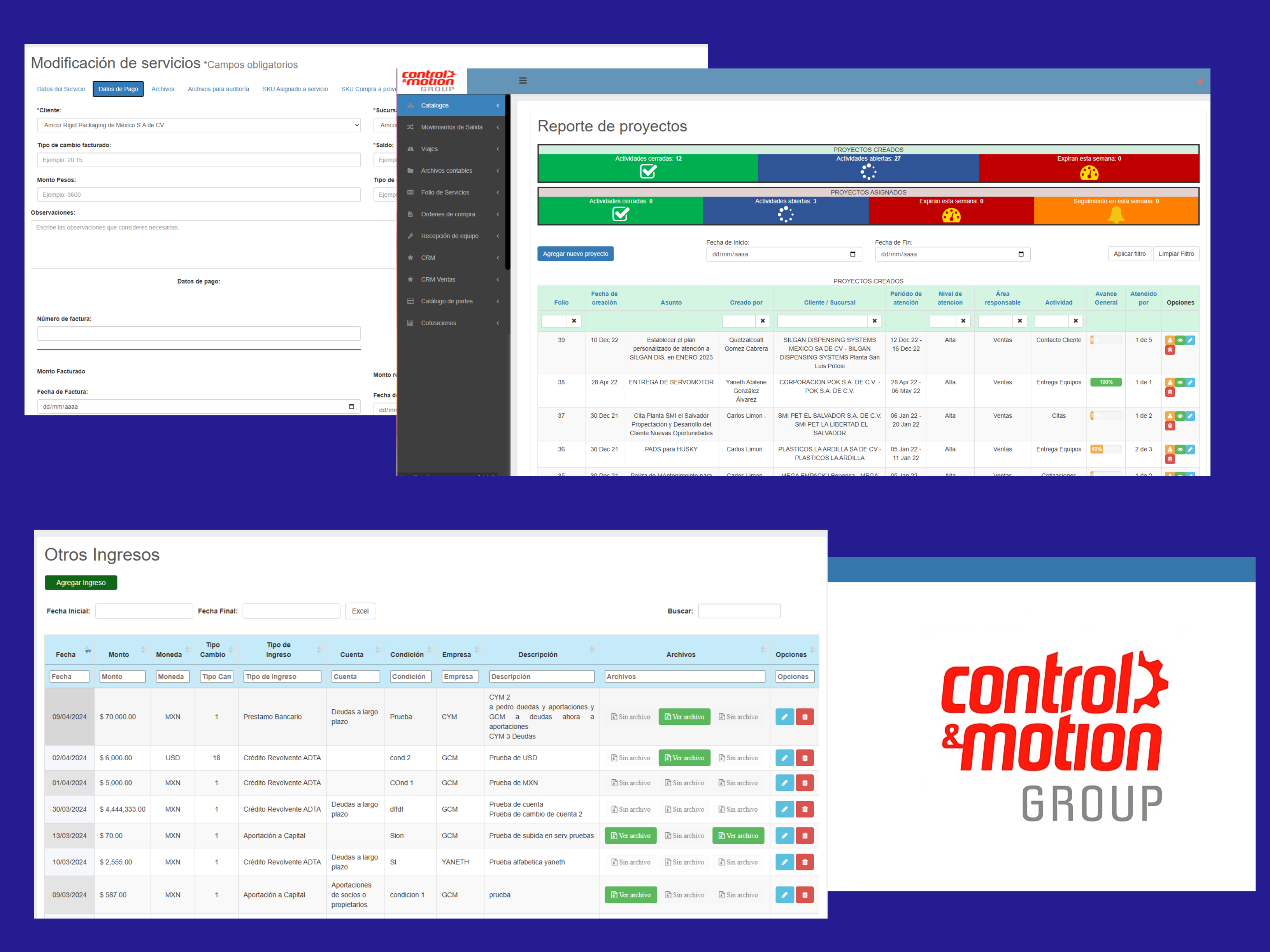 Imagen del proyecto CRM Adminstrativo GCM